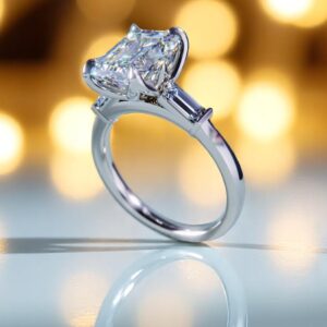 Solitaire 1983 Emerald-Cut Engagement Ring