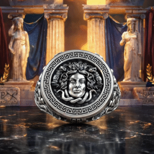 Medusa's Meander Signet Ring