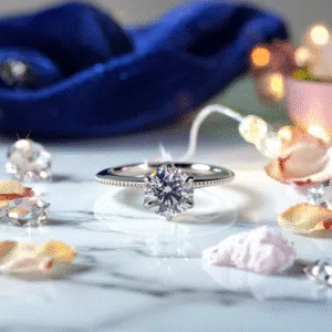 Milgrain Detailed H&A Engagement Ring