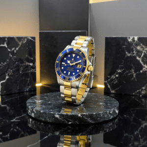 Rolex Steel and 18k Oyster 40mm Submariner Blue Dial Watch - Swiss CrownTM Pre-Owned Independantly Certified