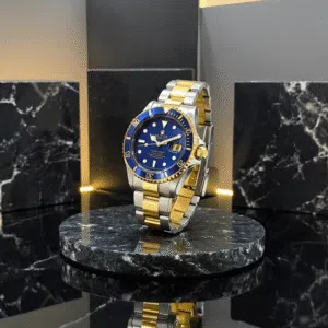 Rolex Steel and 18k Oyster 40mm Submariner Blue Dial Watch - Swiss CrownTM Pre-Owned Independantly Certified