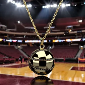 Black Diamond Basketball Pendant