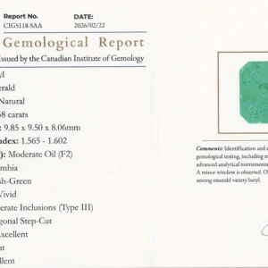 4.48ct Columbian Emerald