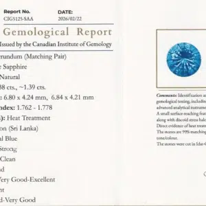 2.77tcw Royal Blue Sapphires