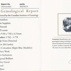 4.25ct White Sapphire